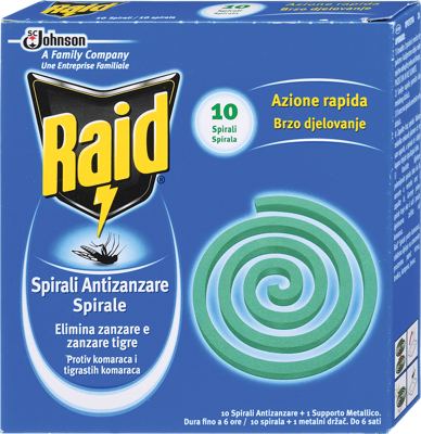 RAID SPIRALE PROTIV KOMARACA 10KOM+DRŽAČ
