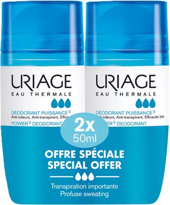 Uriage 3-activ roll-on 50 ml 1+1 gratis