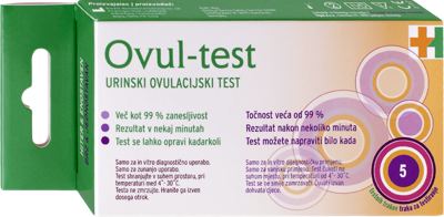 Ovul-test 5 testnih ovulacijskih trakica
