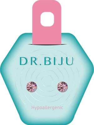 DR. BIJU Naušnice Xiri light rose 1par