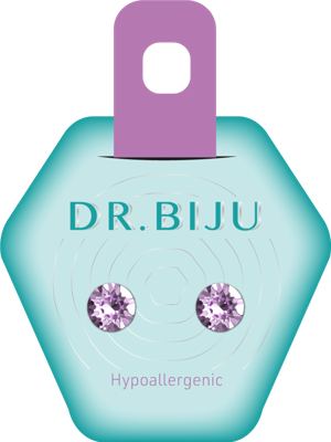 DR.BIJU naušnice Xiri violet 1 par