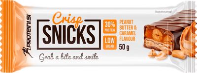 PROTEIN SNICKS 50G PEANUT BUTTER i CARAMEL -28/1-
