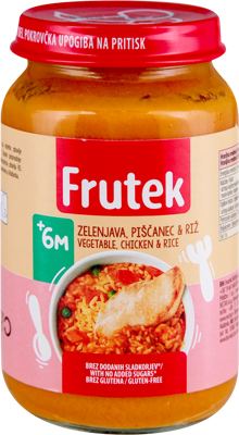 Frutek kašica povr./pil./riža 190g