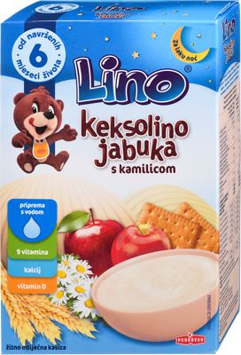 LINO KEKSOLINO JABUKA S KAMIL.200g
