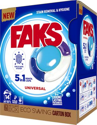DETERDŽENT FAKS KAPSULE UNIVERSAL 14 KOM SAPONIA