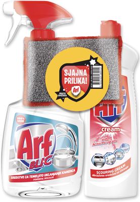 ARF BLIC 650 ML +ARF CREAM 400 ML +SPUZVICA