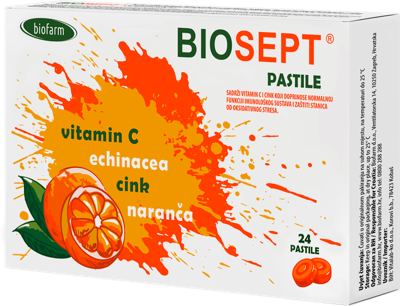 Biosept pastile echinac/naranča24kom
