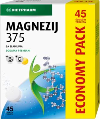 Dietpharm Magnezij 375 šum. tab. 45 kom