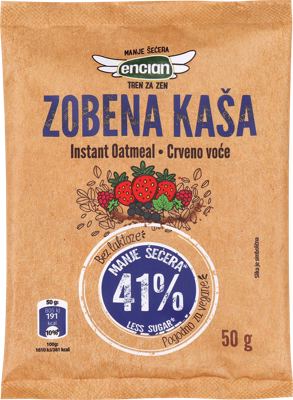 ZOBENA KAŠA S MANJE ŠEĆERA CRVENO VOĆE 50G