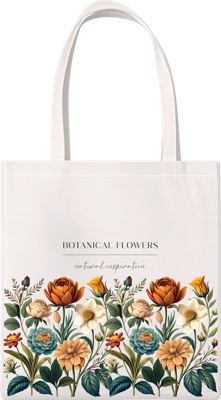 Pamučna vrećica Botanical flowers 1 kom.