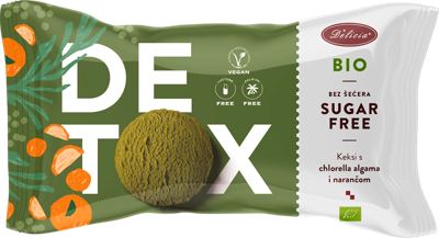 Delicia DETOX eko keksi bez šeć. 34 g T
