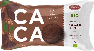 Delicia CACAO eko keksi bez šeć. 34 g