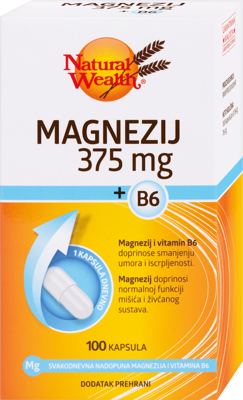 NW Magnezij 375mg +B6 kapsule 100 kom.