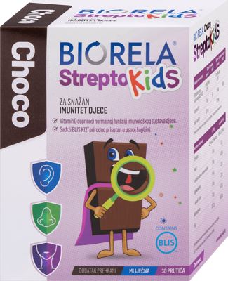 Biorela Choco Strepto Kids 30 kom.