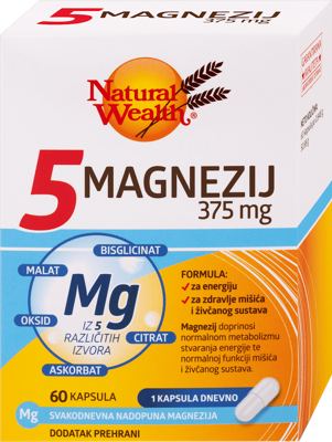 NW 5 Magnezij 375 mg 60 kaps.