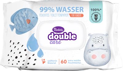 PAPIR TOALETNI VIOLETA VLAŽNI KIDS 99% VODA 60/1