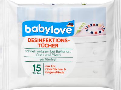 babylove vlažne maram./dezinf.15kom.