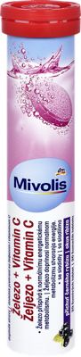 Mivolis šumeće tabl.željezo+vitaminC 20k