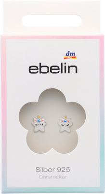 ebelin naušnice jednorog srebrne 99821