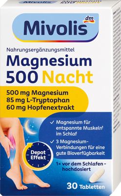 Mivolis magnezij 500 noć tabl. 30 kom.
