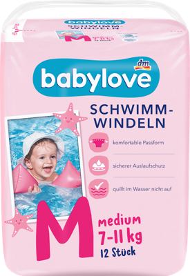 babylove pelene za kupanje M 12k.