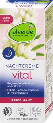 alverde Vital noć krema vuč./pep. 50 ml