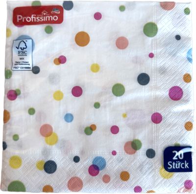 Profissimo ubrusi 33x33 točkice 20 kom.