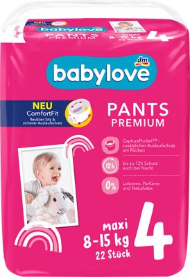 babylove pel.gaćice 4 maxi 22 kom.