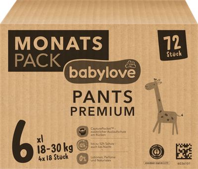 babylove pel. gaćice MP 6 4x18 kom. OS