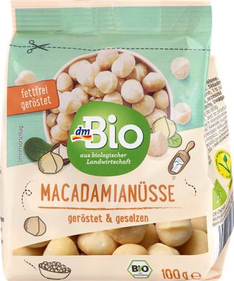 dmBio makadamija orasi prž./pos. 100g