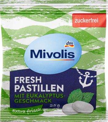 Mivolis pastile s okusom eukaliptusa,25g