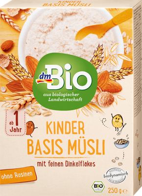 dmBio dječ.baz.müsli 250 g Demeter, 12+