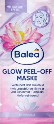 Balea Glow Peel-Off mas/lice 2 x 8 ml T