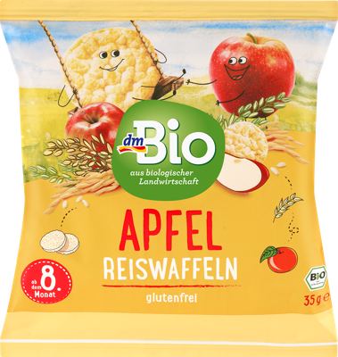 dmBio rižini krekeri jabuka 8+, 35 g