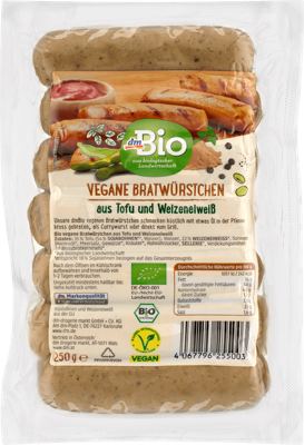 dmBio veg. kobasica za pečenje 250 g