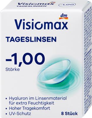 Visiomax dnevne leće -1,00 8 kom.