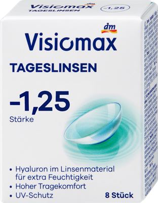 Visiomax dnevne leće -1,25 8 kom.