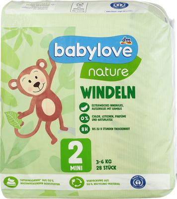 babylove pelene nature 2 mini 28 kom.