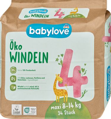 babylove pelene nature 4 maxi 34 kom.