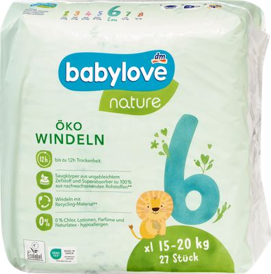 babylove pelene nature 6 XL 27kom.