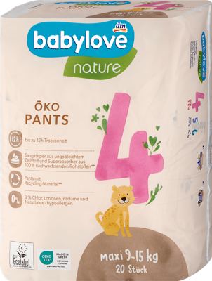 babylove nature pel. gaćice maxi 20 kom.