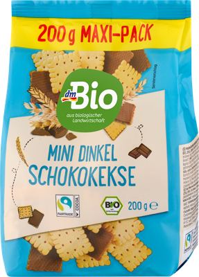 dmBio Mini čok. keksi od pira 200 g TT