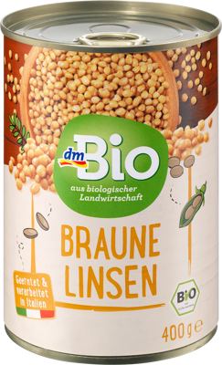 dmBio smeđa leća u konzervi 400 g/240 g