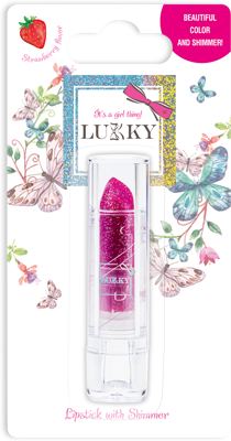 Lukky ruž za usne magenta + šljokice