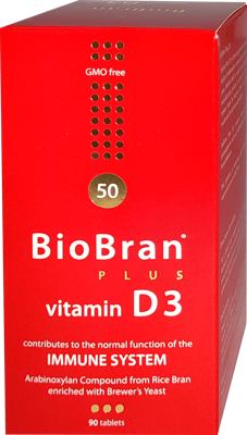BioBran® Plus vit. D3 tabl. 90kom