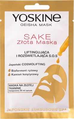 Yoskine Geisha Sake Gold maska 1kom T