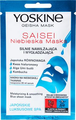 Yoskine Geisha blue maska 1 kom. T