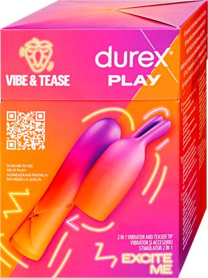 Durex Play 2u1 vibrator/teaser 1 kom. OS