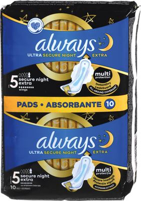 ALWAYS UL.SUPER NIGHT LIGHT 10CT