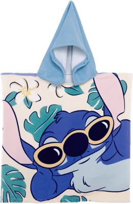 Dječji pončo za plažu Stitch plavi 77043